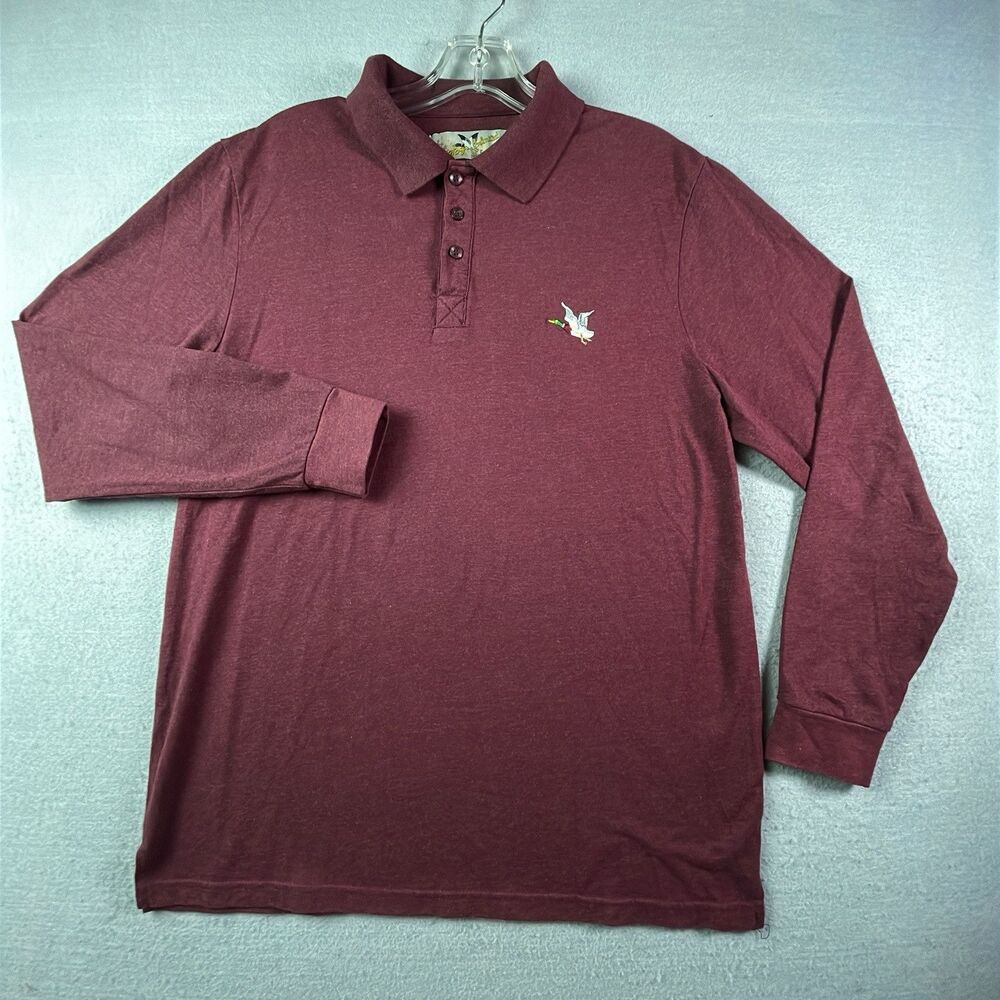 Chevignon Tog’s Unlimited Embroidered Mallard Men’s Large Polo Long Sleeve